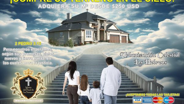 Advertisement of the "spots in heaven" sold by the Mecixo church. (Facebook page of the Church) 