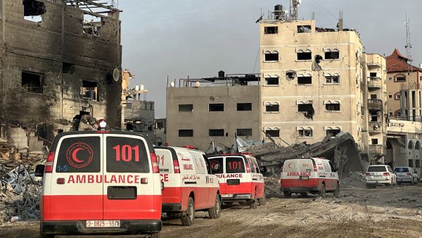 UN humanitarian agency OCHA and Palestinian Red Crescent mission