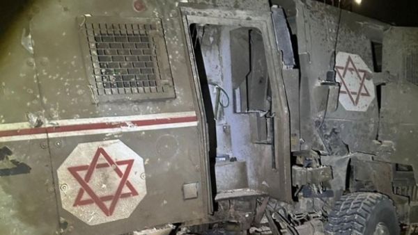 عبوتان ناسفتان انفجرتا بمركبة عسكرية من طراز النمر