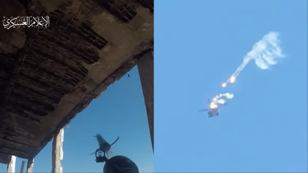 Al-Qassam targeting Israeli Apache helicopter 