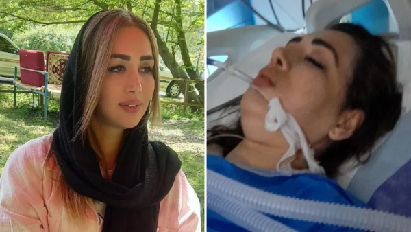 Pictures of Arezoo Badri circulating on X Iranian