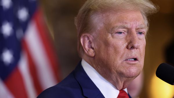 US former President and Republican presidential candidate Donald Trump speaks during a press conference at Trump Tower in New York City on September 6, 2024. (Photo by CHARLY TRIBALLEAU / AFP) US former President and Republican presidential candidate Donald Trump