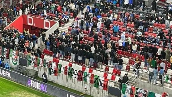 Italian fans turn backs, chant anti-Israel during national anthem