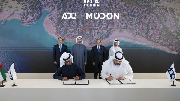 During the event. ADQ Appoints Modon as Master Developer for Ras El Hekma Megaproject in Egypt