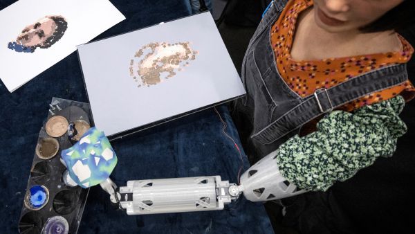 Ai-Da the robot paints and sells her own artwork for $180K