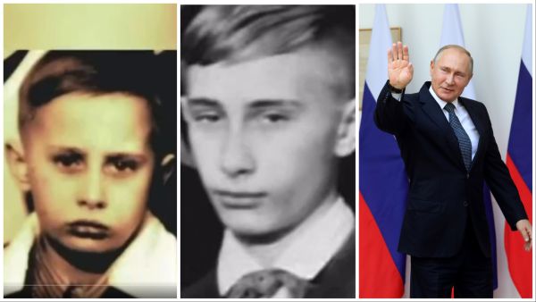 Photos of young Vladimir Putin shared online on his 72nd birthday. (X/Shutterstock) photos of young Vladimir Putin on his 72nd birthday