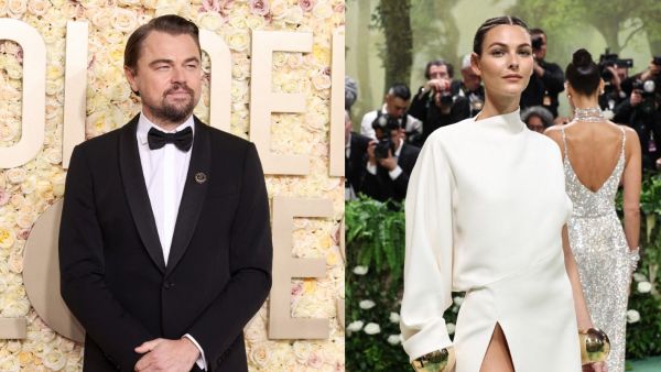 BEVERLY HILLS, CALIFORNIA - JANUARY 07: Leonardo DiCaprio attends the 81st Annual Golden Globe Awards (Photo by Amy Sussman / GETTY IMAGES NORTH AMERICA / Getty Images via AFP) Vittoria Ceretti attends The 2024 Met Gala (Photo by Jamie McCarthy / GETTY IMAGES NORTH AMERICA / Getty Images via AFP) Leonardo DiCaprio Vittoria Ceretti