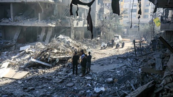 دمار في الضاحية الجنوبية بالعاصمة بيروت