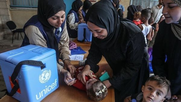 اليونسيف - تطعيم شلل غزة 
