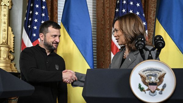 US Vice President and Democratic presidential candidate Kamala Harris