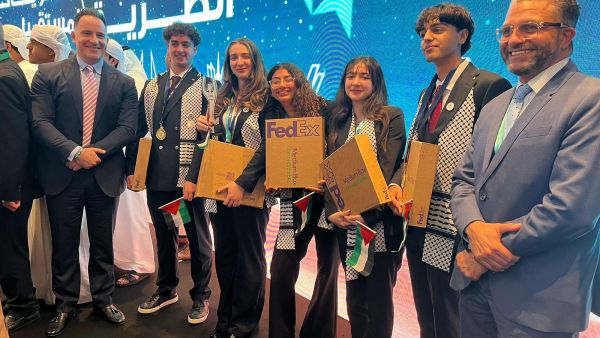 During the event. FedEx Awards Exceptional Young Innovators at INJAZ Al-Arab 2024 Youth Entrepreneurship Celebration