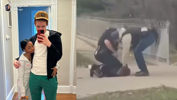 Skai Jackson with her baby daddy on Instagram/ Video of his arrest circulating on X Skai Jackson