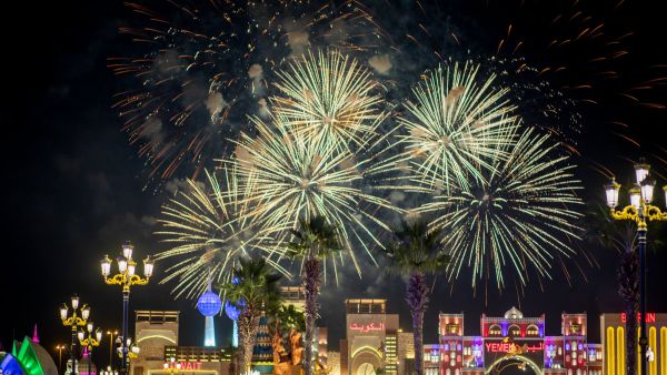New Year's Eve Fireworks at Global Village S29 Global Village announces seven drone shows coinciding with seven New Year’s Eve firework countdowns