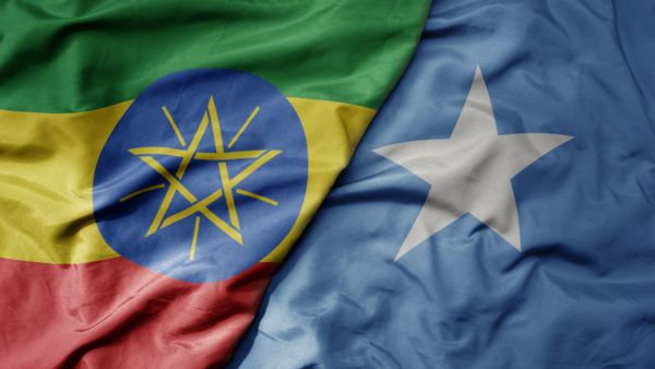 Ethiopian and Somali flags