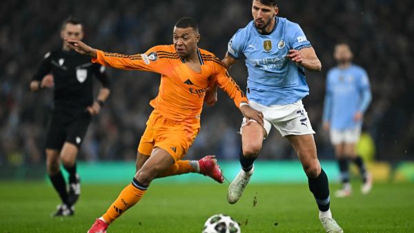 التشكيلة المتوقعة لمباراة ريال مدريد ومانشستر سيتي – إياب دوري أبطال أوروبا 2025 (Photo by Paul ELLIS / AFP) التشكيلة المتوقعة لمباراة ريال مدريد ومانشستر سيتي – إياب دوري أبطال أوروبا 2025