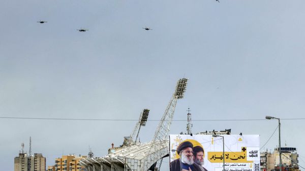 Hezbollah leaders Hassan Nasrallah and Hashem Safieddine