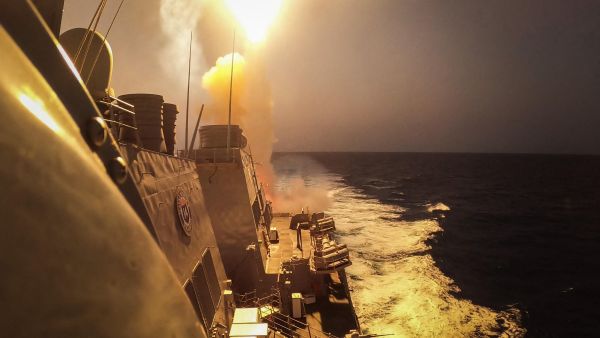 Houthis fire ballistic missile at Israel, clash with US navy as strikes on Yemen intensify