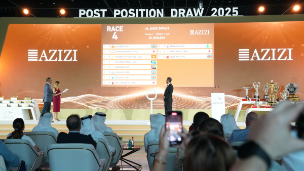 عزيزي للتطوير العقاري تنظم قرعة لتحديد مواقع انطلاق الخيول في "كأس دبي العالمي" 2025
