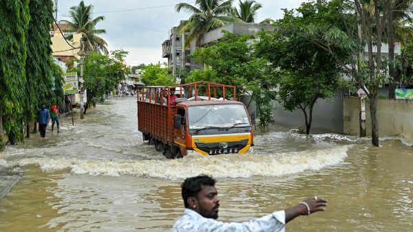 flooded street in Bengaluru 
