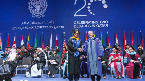 خلال الحدث اختيار خريج جامعة جورجتاون في قطر، باحثا في جامعة بكين لعام 2025