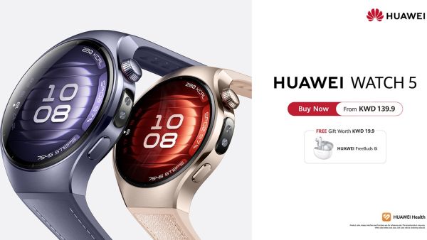 إطلاق سلسلة HUAWEI WATCH 5 في الكويت مع مستشعر X-TAP وتصميم مستقبلي