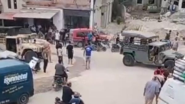 صورة نشرتها وكالة الأنباء "الوطنية" من موقع الانفجار اليوم في جنوب لبنان من موقع الانفجار اليوم في جنوب لبنان