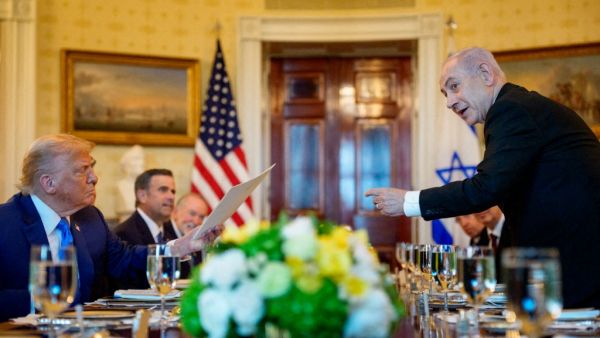 Trump hosted Netanyahu last July to discuss a potential ceasefire agreement to end the fighting in Gaza. Andrew Harnik/Getty Images/AFP vision for Gaza