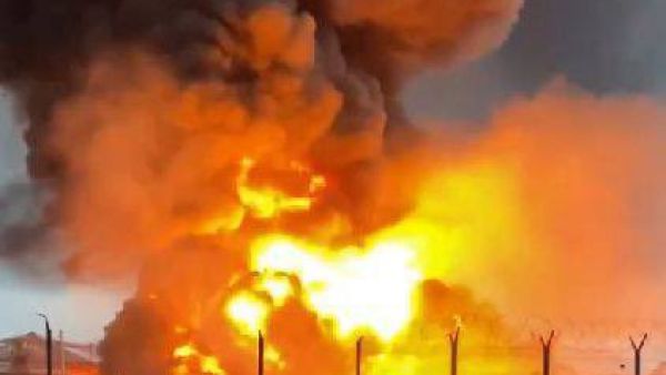 Massive blaze erupts in Russia after Ukrainian drone strike on huge oil depot