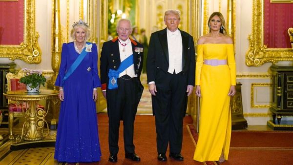 Elegance or rule-breaking? Melania Trump's Windsor banquet look divides opinion