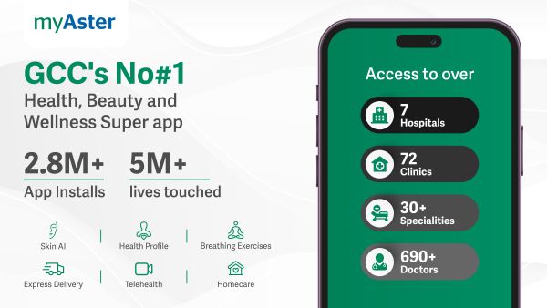 تطبيق ماي أستر (myAster) يوسع نطاق تغطيته، ويساعد أكثر من 5 ملايين شخص في ثلاث سنوات