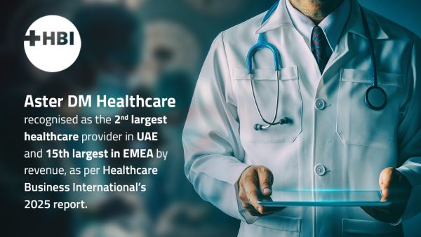 أستر دي إم للرعاية الصحية تحتل المرتبة الثانية بين أكبر مزودي خدمات الرعاية الصحية في الإمارات العربية المتحدة والمرتبة 15 في أوروبا والشرق الأوسط وأفريقيا من حيث الإيرادات – (حسب تقرير المنظمة الدولية للرعاية الصحيةHBI  لعام 2025) 