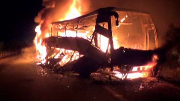 Eight killed, over 20 injured in fiery multi-vehicle crash on Pune’s Navale Bridge in India