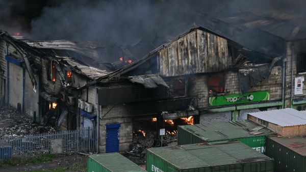 Massive warehouse blaze erupts in west London