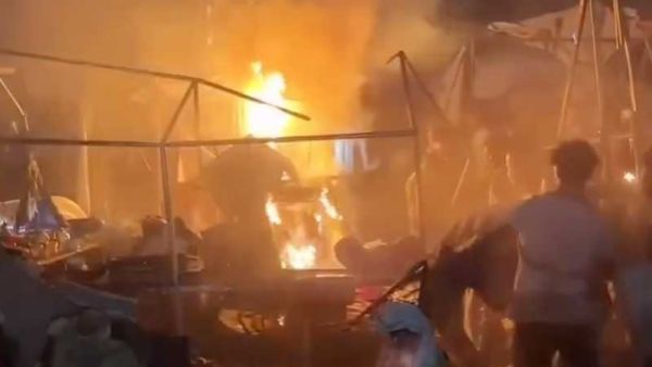 قصف خيام نازحين