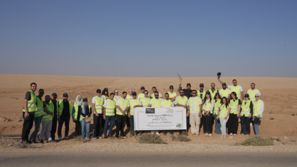 Bank of Jordan Plants 500 Fruit Trees with Volunteers in Giza, in Collaboration with "The Green Caravan" Program