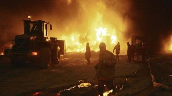 حرائق في مطار بغداد