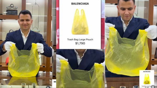 Balenciaga's yellow plastic bag
