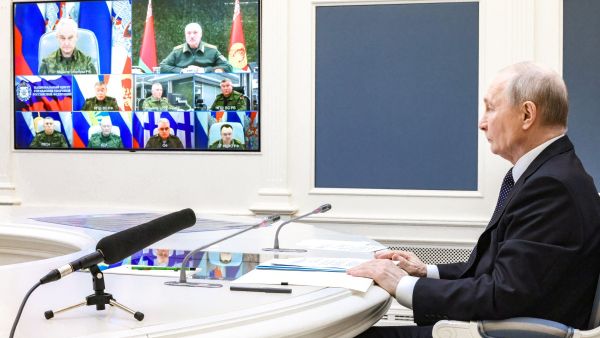 Putin and Lukashenko oversee joint Russia-Belarus nuclear drills 