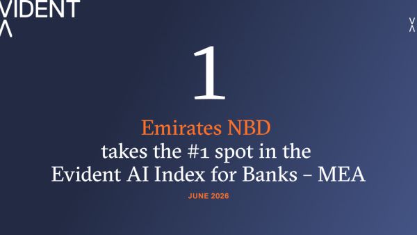بنك الإمارات دبي الوطني يحتل المرتبة الأولى في افتتاح مؤشر "إيفيدنت للذكاء الاصطناعي" للبنوك في الشرق الأوسط وأفريقيا