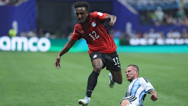 هيثم حسن نجم منتخب مصر خلال مباراة الأرجنتين في كأس العالم 2026