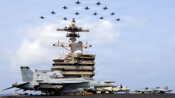 US Aircraft Carrier in the Arabian Sea