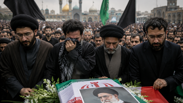 عن أبناء خامنئي الذين ظهروا في الجنازة