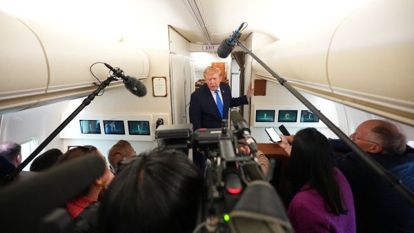 Trump aboard Air Force One