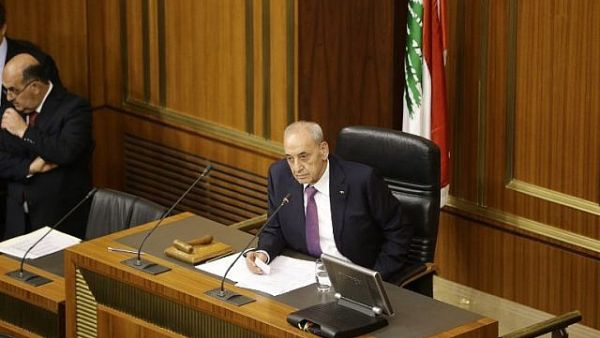 Lebanese Parliament Speaker Nabih Berri addresses a parliamentary session in the capital Beirut. (AFP/ File Photo)