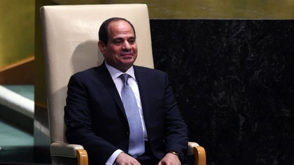 Egyptian President Abdel Fattah al-Sisi waits to speak at the General Debate of the 73rd session of the General Assembly at the United Nations on September 25, 2018 in New York. 
Bryan R. Smith / AFP