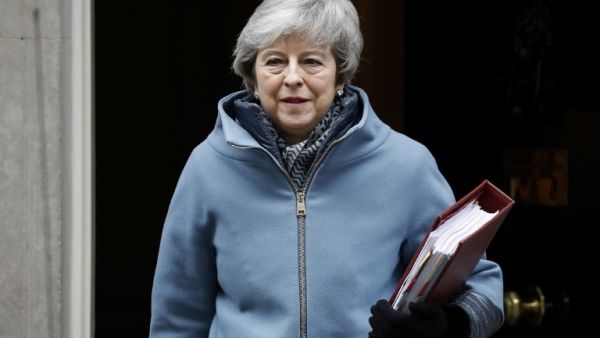 Britain's Prime Minister Theresa May leaves 10 Downing street in central London on March 6, 2019 ahead of Prime Minister's Questions (PMQs). (AFP/ File Photo)
