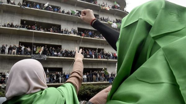 Algerian female protesters shout slogans during a demonstration in the capital Algiers against ailing president's bid for a fifth term on March 8, 2019. (AFP/ File Photo)
