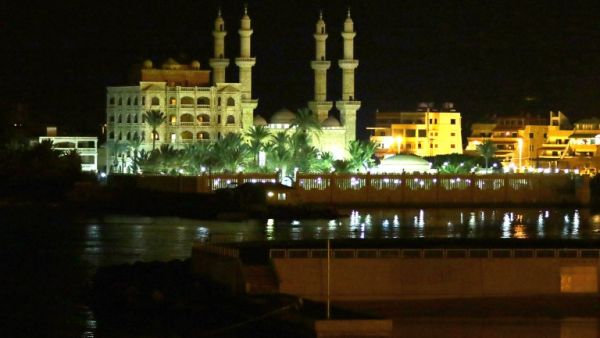 A picture taken on March 18, 2016 shows a night-view of the coastal city of Latakia, the provincial capital of the heartland of Syrian president's Alawite sect. (AFP/Louai Beshara)