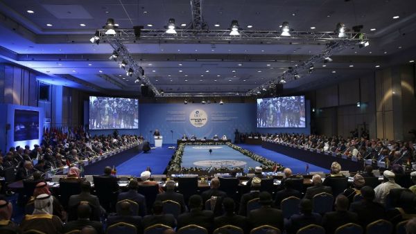 Turkish President Tayyip Erdogan delivers the opening speech during an Extraordinary Summit of the Organisation of Islamic Cooperation (OIC) on last week's U.S. recognition of Jerusalem as Israel's capital, in Istanbul on Dec. 13, 2017 (EMRAH YORULMAZ/POOL/AFP) Turkish President Tayyip Erdogan delivers the opening speech during an Extraordinary Summit of the Organisation of Islamic Cooperation (OIC) on last week's U.S. recognition of Jerusalem as Israel's capital, in Istanbul on Dec. 13, 2017 (EMRAH YORULMAZ/POOL/AFP)