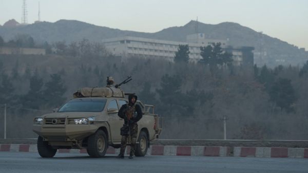 Afghan security forces keep watch near the Intercontinental Hotel following an attack in Kabul on January 21, 2018 (SHAH MARAI / AFP)
